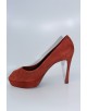 Escarpins "brique" YSL suede  taille 37