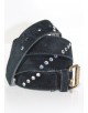 Ceinture SONIA RYKIEL noire strass suede