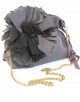 Sac Lanvin chaine gris violet satin 