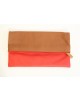 Pochette Fendi cuir rouge marron