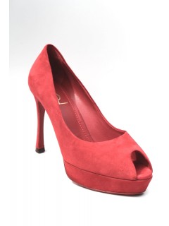 Escarpins YSL suede rouges taille 37