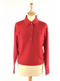 Pull Hermès cachemire rouge taille M-L