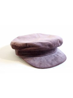 Casquette Hermès velours parme