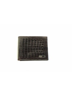 Portefeuiille Gucci en crocodile marron foncé