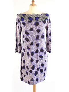 Robe DVF imptimée bleu taille 38