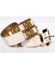 Ceinture VERSACE beige dorée