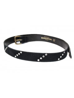 Ceinture SONIA RYKIEL noire strass suede