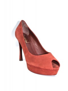 Escarpins "brique" YSL suede  taille 37