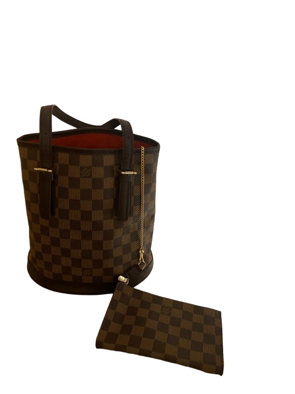 Damier - Louis - Sac cabas Louis Vuitton Bucket grand modèle en