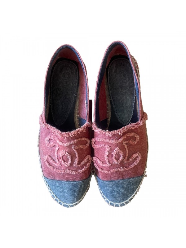 Chanel espadrilles denim deals
